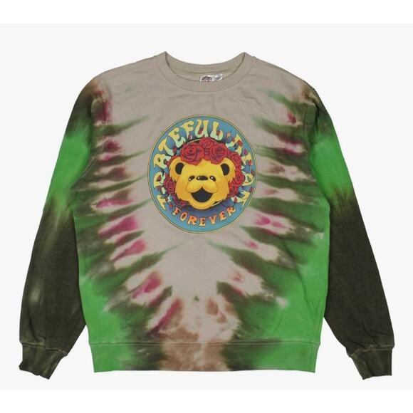 Grateful Dead Women's Forever Grateful Tie-Dye Crewneck Pullover Sweatshirt XL - Picture 2 of 7